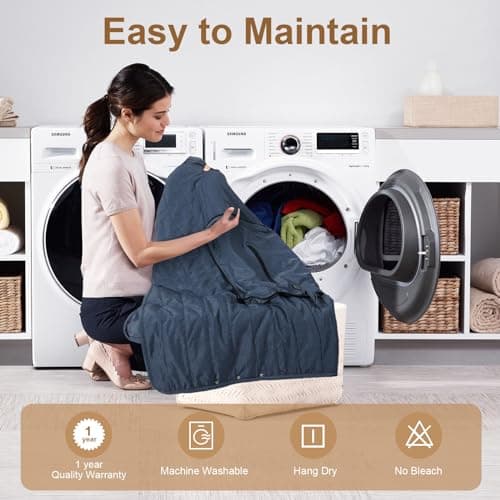 Goallim Portable USB Heated Blanket, Battery Powered Heating Blanket with 3 Heat Settings, 3 Hours Auto Off Wearable Heated Portable Blankets with Overheat Protection(Battery Pack Not Included) 7