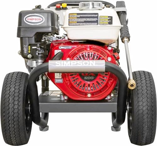 Simpson 61014 3500 PSI at 2.5 GPM Honda GX200 with AAA AX300 Axial Cam Pump Cold Water Professional Gas Pressure Washer PS61002-S 13