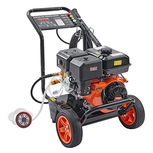 VEVOR Gas Pressure Washer, 4400 PSI 4.0 GPM, Gas Powered Pressure Washer with Copper Pump, Spray Gun and Extension Wand, 5 Quick Connect Nozzles, for Cleaning Cars, Homes, Driveways, Patios 12