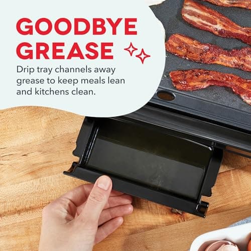 Dash Everyday Electric Griddle - Indoor Griddle for Versatile Cooking - Features Quick-Heating, Anti-Slip Feet, and Removable, Nonstick Plate - Black 7