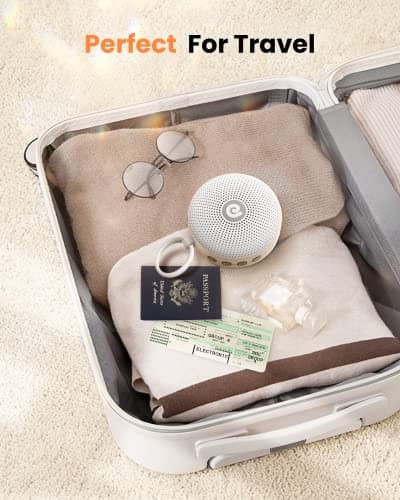 Dreamegg Portable Noise Machine for Baby Adult, Features Powerful Battery, 21 Soothing Sound, Noise Canceling for Office & Sleeping, Sound Therapy for Home, Travel, Registry Gift, Classic White 7