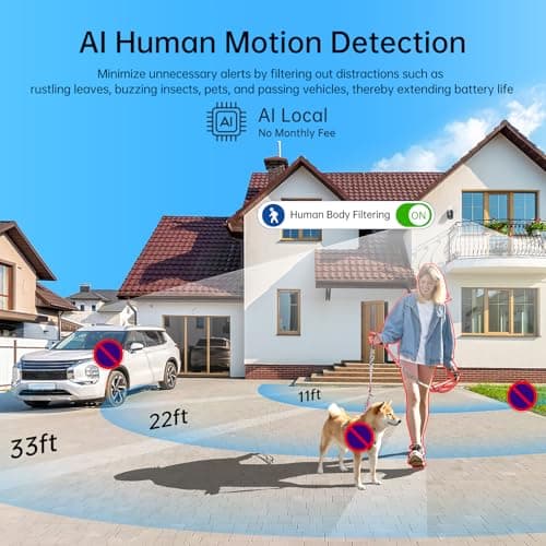 Security Cameras Wireless Outdoor 2K: Battery Powered WiFi Camera with AI Motion Detection for Home - Color Night Vision Spotlight Siren Alarm 2-Way Talk IP65 Waterproof Cloud TF Storage 2-Pack 6