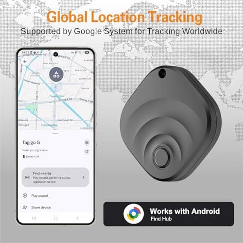 2026 Upgraded Android Tracker Tags-4 Pack, Tracking Device for Android Phones, Compatible with Google Find Hub, Air Tracker Item Locator for Keys, Luggage, Backpack, Travel 8
