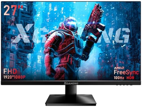 XGaming 27 inch Gaming Monitor, QHD 2560 * 1440p, 144Hz/165Hz 98% sRGB, 1ms, FreeSync, Dual HDMI&DisplayPort, Built-in Speakers and LED Rainbow Light, Frameless IPS Screen, VESA Mountable, Black