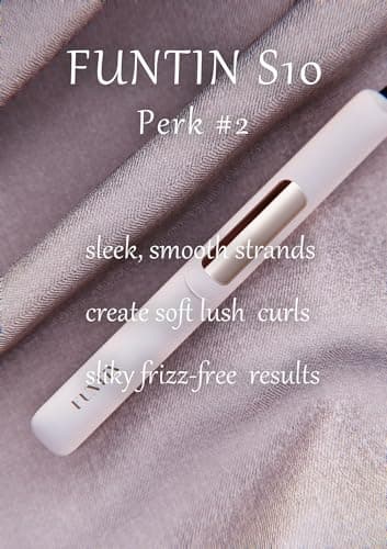 FUNTIN S10 Hair Straightener, Flat Iron - 100% Pure Titanium Flat Iron for straightening Curls Ion Inside 1 Inch (Baby Pink) 6