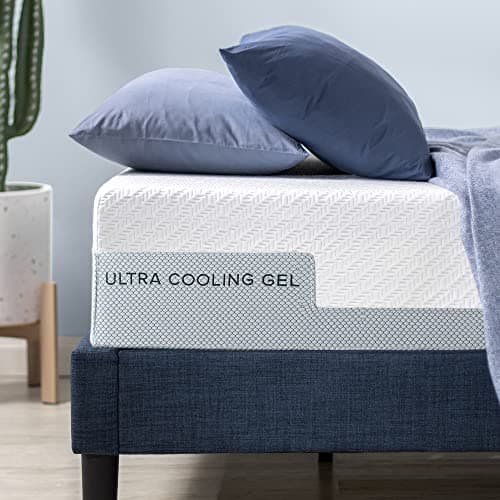 Zinus 12 Inch Ultra Cooling Gel Memory Foam Mattress, Twin, Cool-to-Touch Soft Knit Cover, Pressure Relieving, CertiPUR-US Certified, Mattress in A Box, All-New, Made in USA