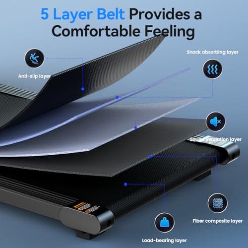 Walking Pad with Incline, 3 in 1 Under Desk Treadmills for Home, 265 Lbs Capacity Portable Walking Treadmill with Remote Control, LED Display, Hidden Safety Switch 6