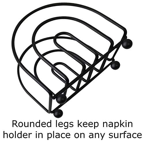 Blue Donuts Classic Arc Collection Napkin Holder – Napkin Holders for Tables, Farmhouse Napkins Holder, Dining Table Napkin Holders for Kitchen, Black 4