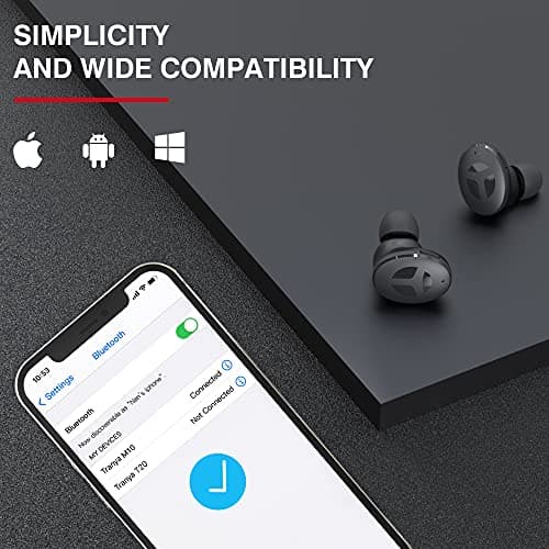 TRANYA M10B Wireless Sports Earbuds, Button Control, Premium Sound with Deep Bass, 32H Playtime, 4 Microphones Design for Call, Bluetooth Earbuds, IPX5 Waterproof Headphones for Sports 6
