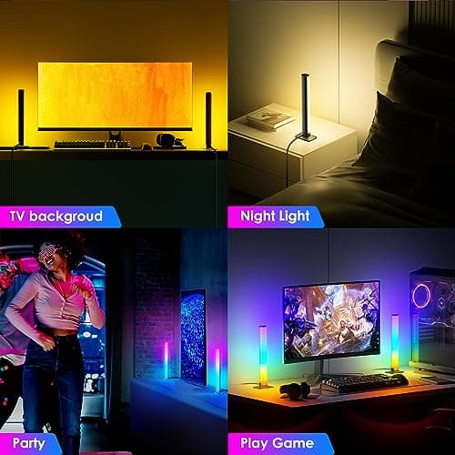 Barhootao RGB Light Bar,Smart LED Light Bar for Room,16 Million Colors,Three Control Modes,Dynamic Music Sync Mode,213 Preset Modes,USB Interface（Without Adapter） 6
