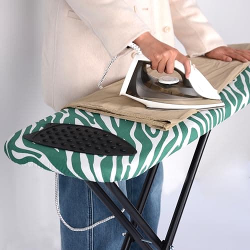 aius Heavy-Duty Ironing Board with Ultra Thick Padding - Full Size, Stable Structure, Space Saving Foldable Design, Adjustable Height & Easy Setup - Perfect for Professional Ironing 8