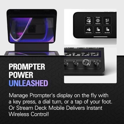 Elgato Prompter – Teleprompter with Built-in Screen for YouTube, Twitch, Zoom and More, 1080 pixels, Supports DSLR/Webcam/Smartphone, Drag & Drop Monitor Display, Works with Mac/PC & Stream Deck 12