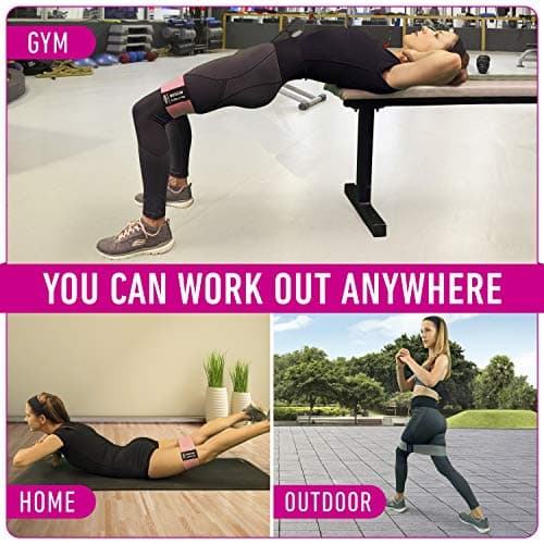 Resistance Bands for Working Out with Workout Bands Guide. 4 Booty Bands for Women Men Fabric Elastic Bands for Exercise Bands Resistance Bands for Legs Bands for Working Out Hip Thigh Glute Bands Set 8