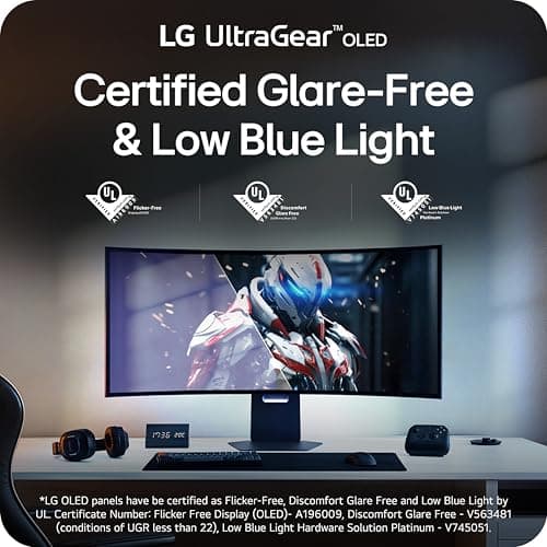 LG 45GX950A-B 45-inch Ultragear 5K2K WUHD (5120 x 2160) OLED Curved Gaming Monitor, Dual-Mode, 165Hz, 0.03ms, NVIDIA G-Sync, AMD FreeSync Premium Pro, HDR True Black 400, USB Type-C 90W, DP2.1 12