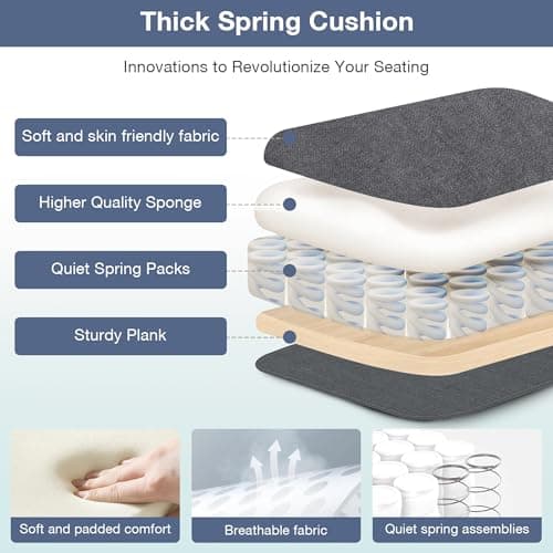 Big and Tall Fabric Office Chair 400lbs High Back Executive Computer Desk Chair with Flip Up Armrest, Breathable Fabric Adjustable Height Ergonomic Home Office Heavy Duty 6