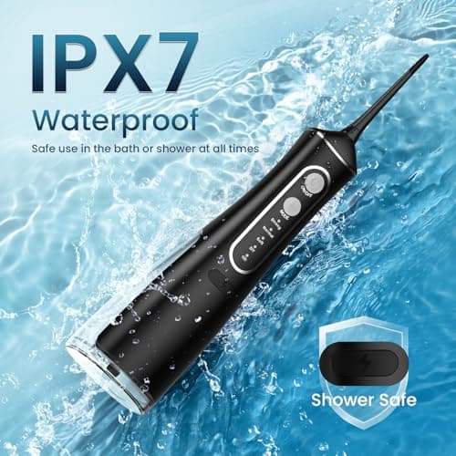 OasiSmile Water Flosser for Teeth Cleaning, 300ML Portable Cordless Oral Irrigator with DIY Strength, 4 Modes, IPX7 Waterproof & 30-Day Battery, 2-Min Smart Timer for Home/Travel Dental Care 7