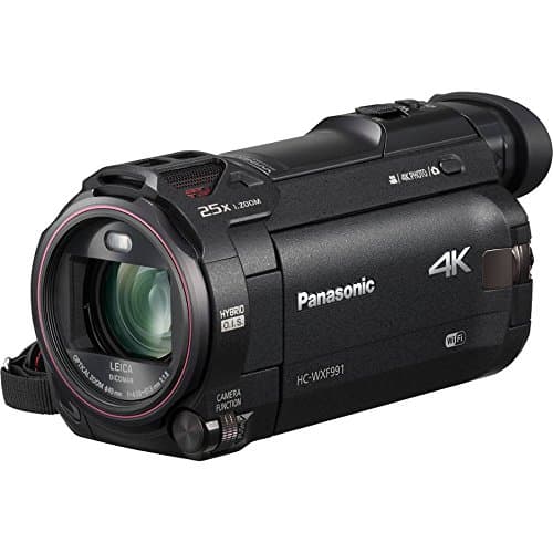 Panasonic 4K Cinema-Like Video Camera Camcorder HC-WXF991K, 20X Leica DICOMAR Lens, 1/2.3" BSI Sensor, 5-Axis Hybrid O.I.S, HDR Mode, EVF, WiFi, Multi Scene Video Recording (Black)