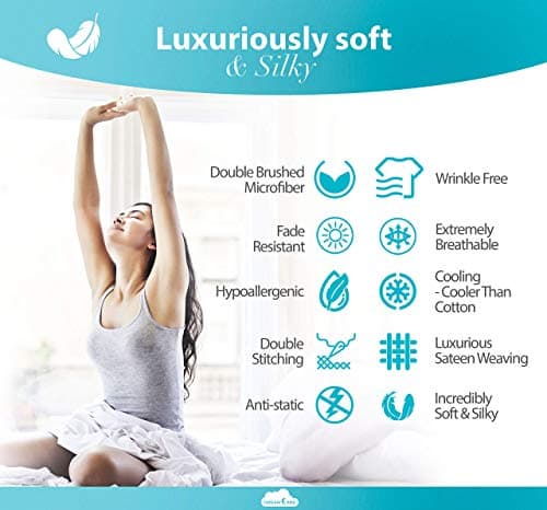 DREAMCARE King Fitted Sheet Only - Extra Deep Pocket Fitted Sheet - Fits up to 21 inch Mattress - Deep Pocket King Sheets - Hotel Luxury - Oeko-Tex Certified Sheets - (Grey) 5