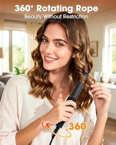 Mini Curling Iron 1inch,320-360-400°F Temperature, 100~240V Dual Voltage Travel Compact Curling Iron,30S Heat-Up, Portable Hair Styling Tool, Heat-Resistant Protective Cover,Short Hair 5