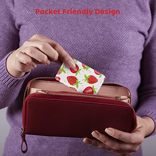 Sethruki Portable Charger 5000mAh Cute Ultra Slim USB C Power Bank for Girls Mini Fast Charging Small Battery Pack with Built in Cables for iPhone iPad Samsung Pixel Android Phones,Strawberry 6