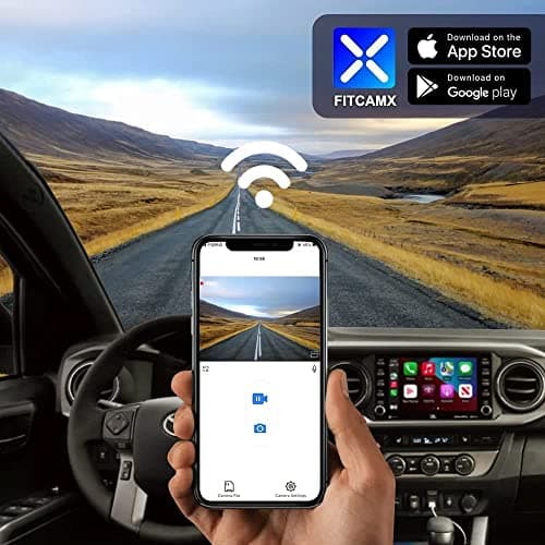 Fitcamx 4K Dash Cam Compatible with Toyota Tacoma 2018 2019 2020 2021 2022 2023 Limited SR5 SR TRD Sport Off-Road Pro, OEM Factory Look, 2160P Video WiFi, G-Sensor Loop Recording, Plug&Play, 64GB Card 5