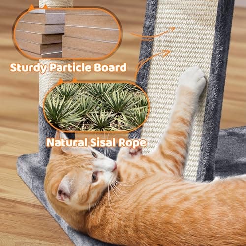 Yaheetech | 68.5in Cat Tree | for Large Cats | Multi-Level Cat Tower with 3 Wide Perches, Large Condo | Stable Pet Play House w/Sisal-Covered Scratching Posts & Board | Dark Gray 6