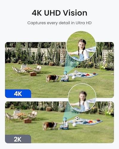 REOLINK 4K Dual-Lens 180° Outdoor Wireless Security Camera, ColorX Night Vision, Solar Cameras with Local Encrypted Storage, 5G/2.4GHz WiFi 6, No Subscription, Home Hub with 2X Argus 4 Pro 5