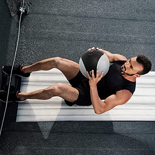 WF Athletic Supply Medicine Ball - Durable Rubber, Textured Grip, 4-Tier Rack, 2-12lb Balls 6