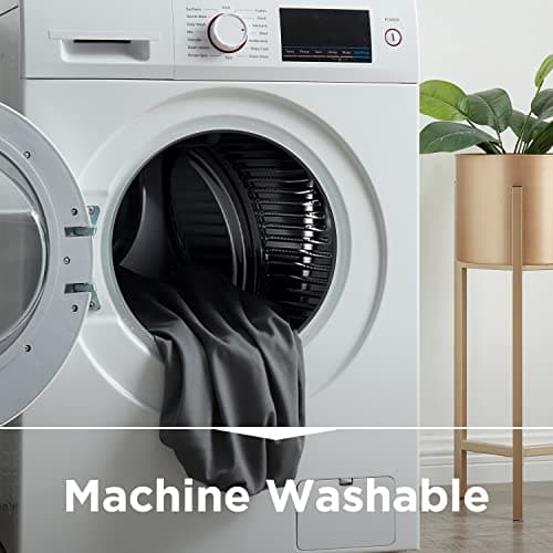 Empyrean Charcoal Grey Extra Deep Pocket Fitted Sheet Queen, Hotel Luxury Queen Fitted Sheet Only Easily Fits 18 to 24 Inch Mattress, Super Soft, Wrinkle-Free Bottom Sheets with Corner Straps 7