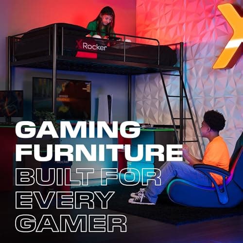 X Rocker Elite PC Video Gaming Chair with Footrest, Adjustable Ergonomic Office Desk Chair for Computer Gamers with Wheels, Vegan Leather, Black & White, Gifts for Gamers 6