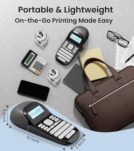 Bluetooth Label Maker Machine with-Tape, Label Maker with Keyboard Multiple Fonts & Icons, LT12 Rechargeable Labeler Portable Handheld Label Makers Waterproof-Labels for Home Kitchen Office School 6