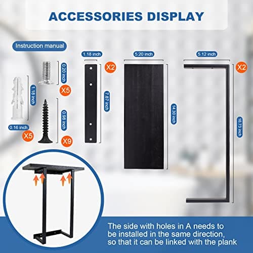 Towel Racks for Bathroom Wall Mounted, Metal Towel Holders with Black Wooden Shelf, Rolled Bath Towel and Hand Towels Holder Storage and Organization for Bathroom, Rv, Camper 6