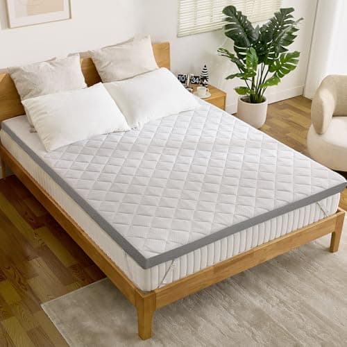 Extra Firm Mattress Topper Queen Size, 3 Inch High-Density Foam Mattress Pad with Washable Cover, Pain Relieving Foam Bed Topper for Extra Support, No Smell, CertiPUR-US Certified, 80" x60"