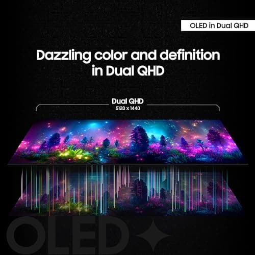 Samsung 49" Odyssey OLED G9 (G91SD) Dual QHD QD-OLED G-Sync Compatible Curved Gaming Monitor, 144Hz, 0.03ms, AMD FreeSync Premium Pro, Ergonomic Stand, 3 Year Warranty, LS49DG910SNXZA, 2024 5