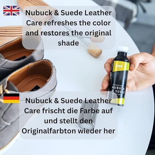 Kaps Suede Conditioner Color Restorer for Black Shoes and Boots, with Sponge Dye Applicator, Nubuck Suede Care (118 - Black) 5
