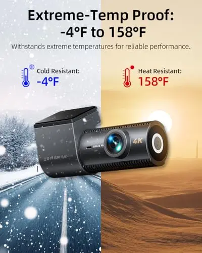 4K Dash Cam Front and Rear, 64GB SD Card, 1.5” IPS Display Car Camera, 5Ghz WiFi+App Control, Night Vision, 24H Parking Mode, G-Sensor, WDR, 170° Wide Angle, 4K+1080P Dual Dash Camera for Cars 9