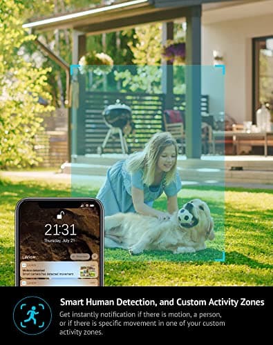 LaView 4MP 2K Security Cameras Outdoor Indoor Wired,IP65, Starlight Sensor & 100 Ft Night Vision,Motion/Person Detection,2-Way Audio/Spotlight,US Cloud,Compatible With Alexa,iOS & Android & Web Access 6