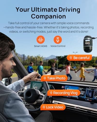 70mai Dual Dash Cam Front and Rear 4K, Car Camera for Cars with Sony IMX678, STARVIS 2 Night Vision, 4G LTE, AI Motion Detection, ADAS, 5GHz Wi-Fi 6, Parking Monitor, Voice Control (4K Omni X800) 8