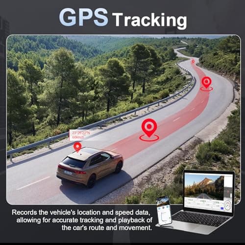 Dash Cam 3 Channel 4K with 5.8GHz WiFi GPS - 4K+1080P Dash Camera Front and Rear Inside,2.5K+1080P*2 Triple Car Camera 3.16"IPS, 32GB Card, 320°Wide Angle, IR Night Vision, G-Sensor, 24H Parking Mode 7