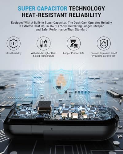 AVAPOW 4K Dash Cam Front for Cars, Free Hardwire Kit & 64GB Sd Card Included – WiFi 6, App Control, UHD 2160P, Built-in G-Sensor, Loop Recording, Night Vision, 170° Wide Angle, 24H Parking, WDR 7