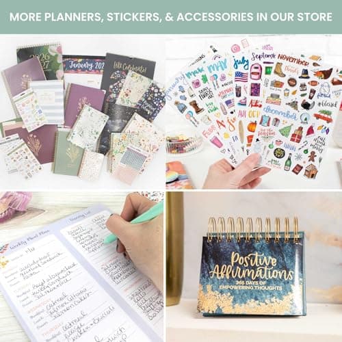 bloom daily planners HARDCOVER 2026 Planner for Women (January to December) - 8.5” x 11” Weekly & Monthly Dated Agenda Organizer Book with Stickers & Tabs - Purple Linen 7