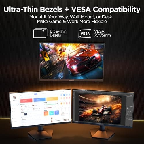 KOORUI Gaming Monitor, 27" 200Hz 1ms Fast IPS Computer Monitor, FHD HDR400 Display, 90% DCI-P3 Color Gamut PC Screen, Adaptive Sync, Ultra Slim Frame, VESA Mountable, HDMI 2.0, DP 1.4, G2711P 7