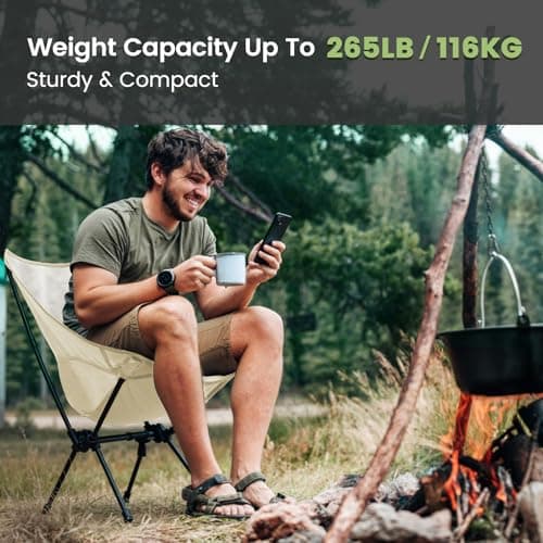 CAMEL CROWN Portable Camping Chair Lightweight Compact Folding Chair Mesh for Outdoor Camp Travel Beach Picnic Festival Hiking Backpacking White 6