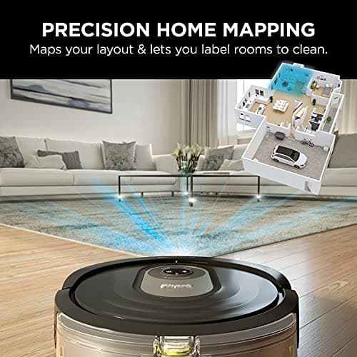 Shark AI Robot Vacuum & Mop, with Home Mapping, Perfect for Pets, Wifi, Works with Alexa, Black/Gold (AV2001WD) 8