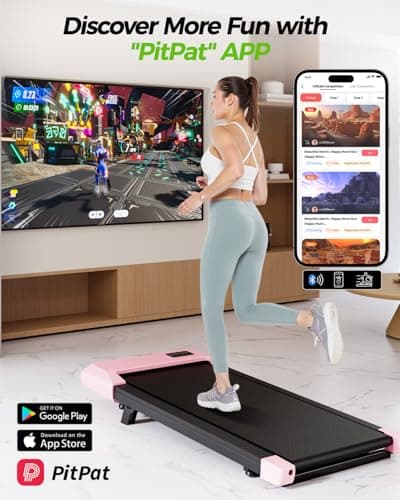 SupeRun Walking Pad, Under Desk Treadmill, 3 in 1 Portable Treadmill with Remote Control LED Display, 2.5 HP Quiet Walking Jogging Machine for Office Home Use, 300 Lbs Capacity 7