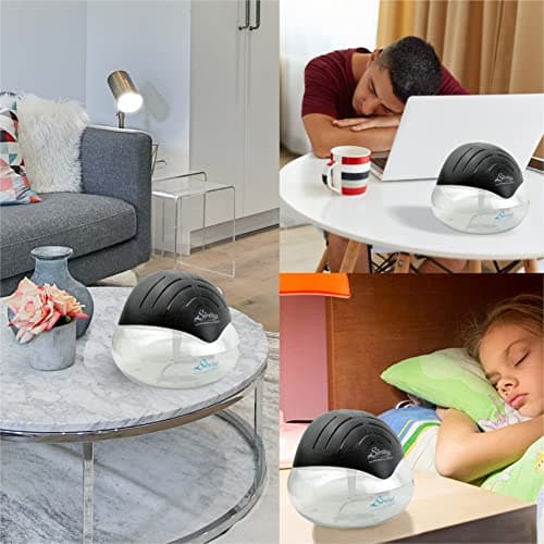 Sirena Twister Deluxe Pack (Black) including Fragrance Pack- Water Filter Air Freshener For Home and Office - Essential Oil Aroma Diffuser With LED Night light - Small Air Cleaner For Smoke and Pets 6