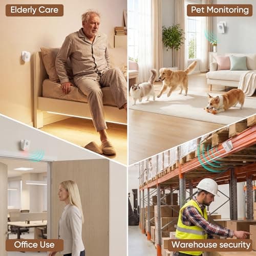 WiFi Motion Sensor, Smart PIR Motion Detector with Real-Time App Alerts, 128° Wide Angle & 8m Range, No Hub Required, Works with Smart Life/Tuya, Battery or USB Powered for Home Security Automation 6