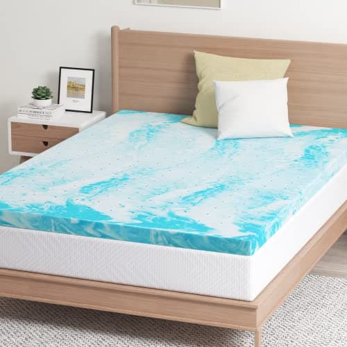 EGO Topper 2 Inch Twin Memory Foam Mattress Topper, Gel Foam Mattress Topper for Pressure Relief, Ventilated Design Bed Topper in a Box, CertiPUR-US Certified, 38"×75", Medium 7