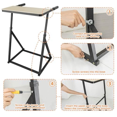 Standing Desk with Handle Bar, Handle Bar for Walking Pad Only, Suitable for Models 20+ Walking Pad, 24 inch Wide, 41 inch Max Height 6