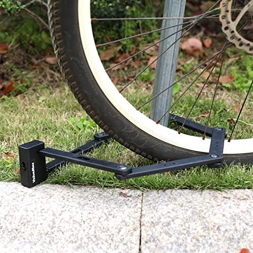 ValueMax Folding Bike Lock, Heavy Duty Anti Theft Secure Lock, with 2 Stainless Keys & Mounting Bracket for Bicycles/Motorcycles/Scooters/Collapsible Doors, Orange + Black Color 7
